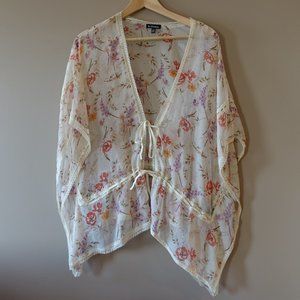 Le Chateau Boho Floral Blouse Size L / XL
